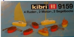 Kibri 9159 4 robåde, 2 motorbåde & 2 sejlbåde 